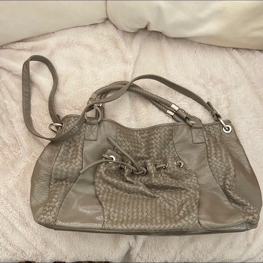 Charles David patented leather large bag